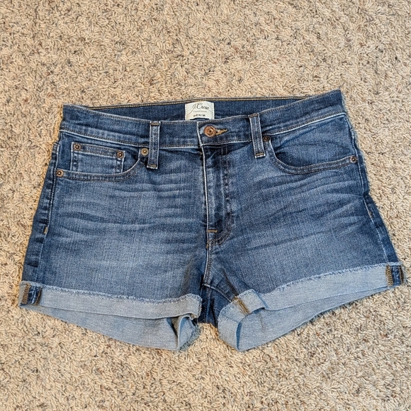 J. Crew Pants - J. Crew Cuffed Denim Casual Shorts Medium Wash